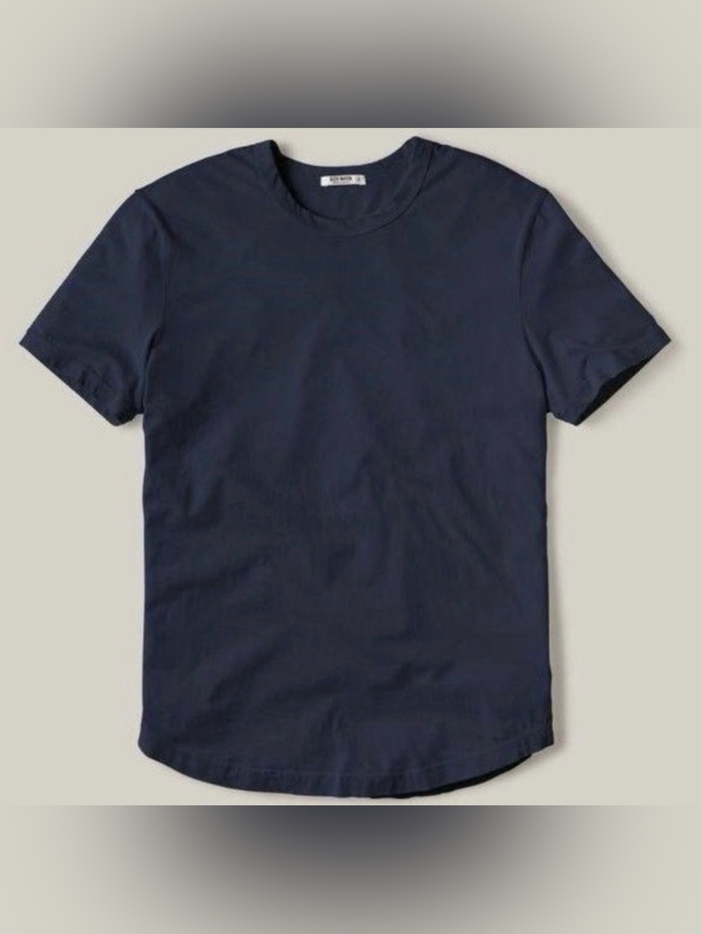 Buck Mason Navy Blue Pima Curved Hem Tee - XXL